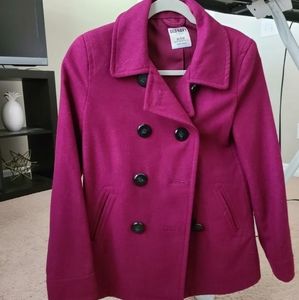 Old Navy Maroon Pea Coat